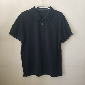 Calvin Klein Liquid Touch Mens XL Cotton Black Short Sleeve Polo Shirt